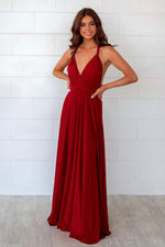 Pandora Multiway Dress - Wine - Runway Goddess