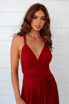 Pandora Multiway Dress - Wine - Runway Goddess