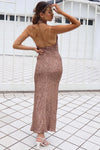 Mercury Sequin Gown - Brown