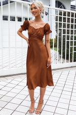 Claudia Midi Dress - Chocolate