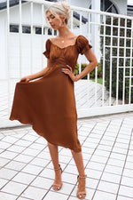 Claudia Midi Dress - Chocolate