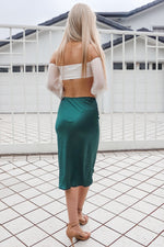 Mabel Satin Skirt - Green