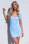 Koko Mesh Dress - Baby Blue