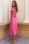 Claudia Midi Dress - Hot Pink