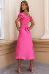 Claudia Midi Dress - Hot Pink