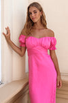 Claudia Midi Dress - Hot Pink