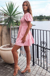 Vera Mini Dress - Pink Gingham