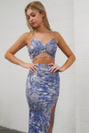 Porsha Midi Dress - Midnight Blue Multi