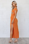 Portia Cutout Dress - Orange or Nude