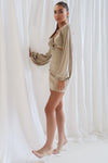 Roman Mini Dress - Beige