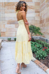 Saffron Maxi Dress - Yellow Gingham Print