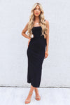 Sasha Ribbed Midi - Black