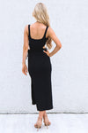 Sasha Ribbed Midi - Black