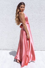 Pandora Multiway Gown - Rose Pink Satin