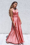 Pandora Multiway Gown - Rose Pink Satin