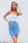 Siren Mesh Top - Baby Blue