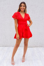 Something Sweet Lace Dress - Red