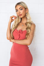 Stacey Ribbed Midi - Rose