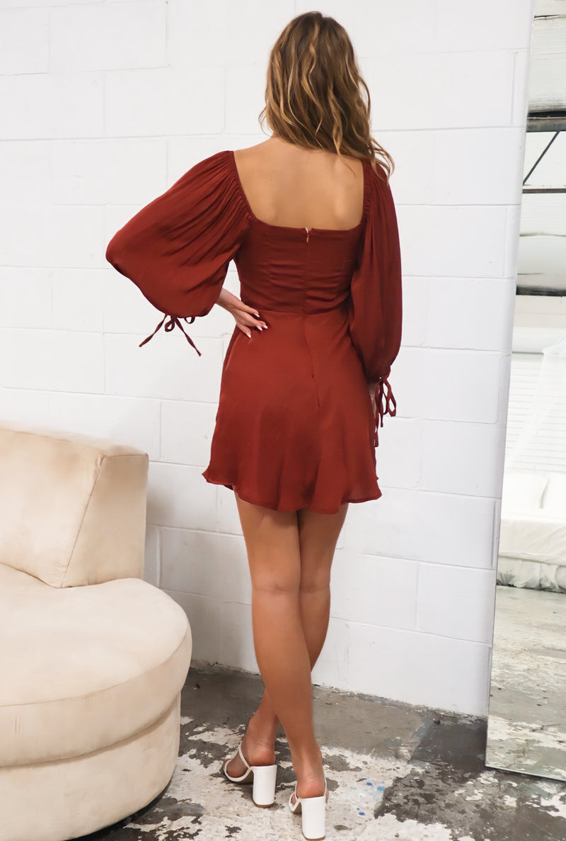 Stevie Mini Dress - Brown