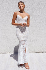 Talaya Lace Gown - White