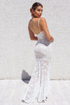 Talaya Lace Gown - White