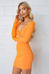 Tallulah Sleeve Dress - Mango Orange