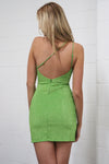 Taurus Mini Dress - Green Shimmer