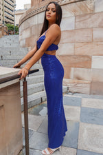 Tiana Sequin Gown - Blue