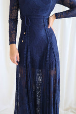 Tilly Lace Maxi Dress - Navy