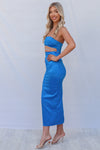 Tisha Midi Dress - Blue