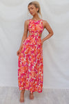 Vicki Maxi Dress - Red Floral