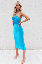 Zaria Midi Dress - Blue Shimmer