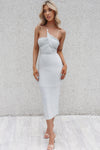 Zaria Midi Dress - Silver Shimmer