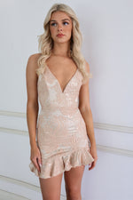 Zoey Mini Dress - Champagne