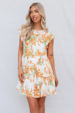 Zola Mini Dress - Orange Floral