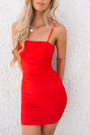 Kendall Mini Mesh Dress - Red - Runway Goddess