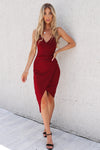 Kylie Bodycon Dress - Wine - Runway Goddess