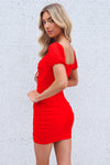 Nina Mesh Dress - Red